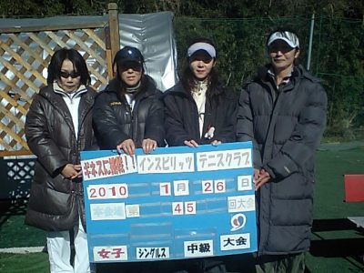 01/26(火) 女子シングルス 中級＜インスピリッツテニスクラブ＞