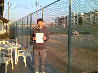 01/29(金) 男子シングルス オープン 優勝＜東雲テニスクラブ＞