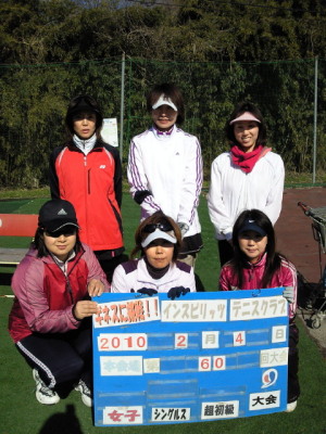 02/04(木) 女子シングルス 超初級＜インスピリッツテニスクラブ＞
