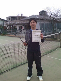 02/26(金) 男子シングルス 中級 優勝＜東雲テニスクラブ＞