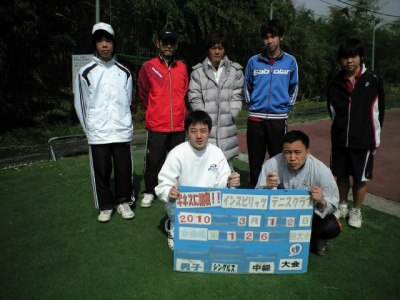 03/12(金) 男子シングルス 中級＜インスピリッツテニスクラブ＞