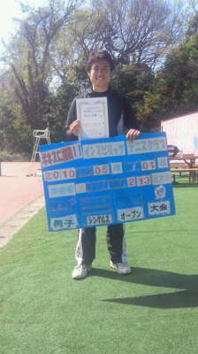 05/01(土) 男子シングルス オープン 優勝＜インスピリッツテニスクラブ＞