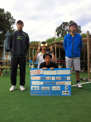 09/29(水) 男子シングルス オープン＜インスピリッツテニスクラブ＞