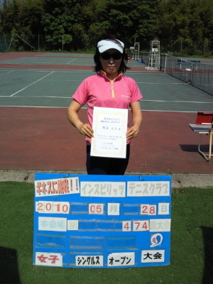 05/28(金) 女子シングルス オープン 優勝＜インスピリッツテニスクラブ＞