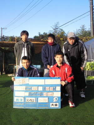 12/08(水) 男子シングルス オープン＜インスピリッツテニスクラブ＞