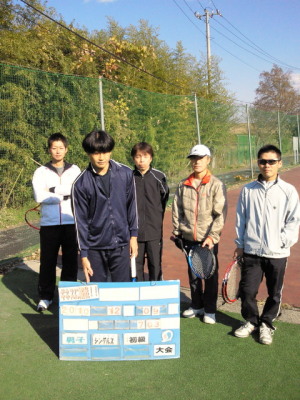 12/09(木) 男子シングルス 初級＜インスピリッツテニスクラブ＞