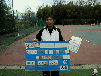 03/02(水) 男子シングルス オープン 優勝＜インスピリッツテニスクラブ＞