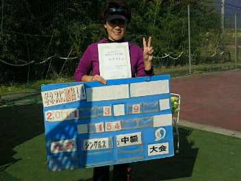  03/09(水) 女子シングルス 中級 優勝＜インスピリッツテニスクラブ＞