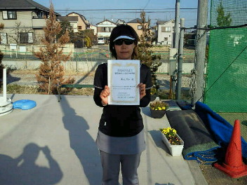  03/13(日) 女子シングルス 初中級 優勝＜オールウェイズテニスクラブ＞