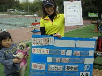  03/23(水) 女子シングルス 初中級 優勝＜インスピリッツテニスクラブ＞