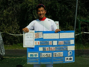  03/25(金) 男子シングルス オープン 優勝＜インスピリッツテニスクラブ＞