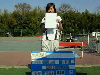  04/06(水) 女子シングルス 超初級 優勝＜インスピリッツテニスクラブ＞
