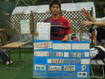  04/07(木) 男子シングルス オープン 優勝＜インスピリッツテニスクラブ＞