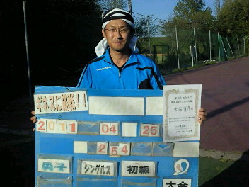  04/25(月) 男子シングルス 初級 優勝＜インスピリッツテニスクラブ＞