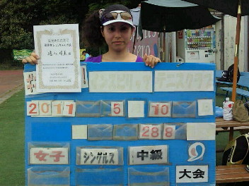  05/10(火) 女子シングルス 中級 優勝＜インスピリッツテニスクラブ＞