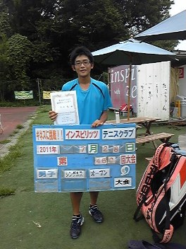 07/28(木) 男子シングルス オープン 優勝＜インスピリッツテニスクラブ＞