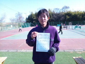 01/26(木) 男子シングルス オープン 優勝＜インスピリッツテニスクラブ＞