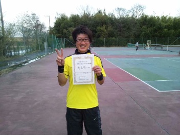 03/01(木) 男子シングルス 初中級 優勝＜インスピリッツテニスクラブ＞