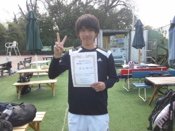 04/04(水) 男子シングルス オープン 優勝＜インスピリッツテニスクラブ＞