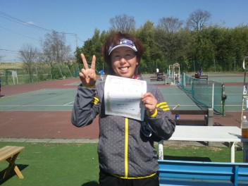 04/04(水) 女子シングルス 初中級 優勝＜インスピリッツテニスクラブ＞