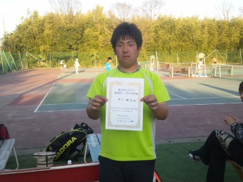 04/04(水) 男子シングルス 初中級 優勝＜インスピリッツテニスクラブ＞