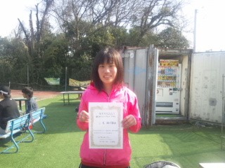 04/05(木) 女子シングルス 中級 優勝＜インスピリッツテニスクラブ＞