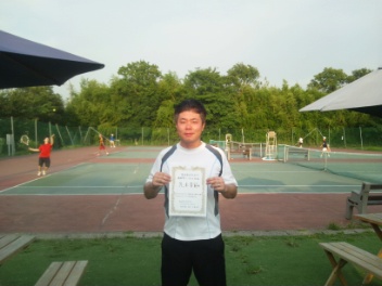 09/05(水) 男子シングルス 初級 優勝＜インスピリッツテニスクラブ＞