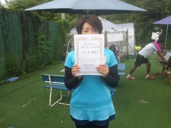 10/09(火) 女子シングルス 初中級 優勝＜インスピリッツテニスクラブ＞