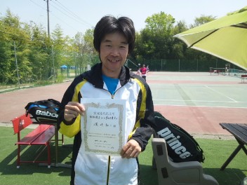 04/25(金) 男子シングルス オープン 優勝＜インスピリッツテニスクラブ＞