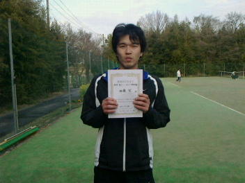 03/28(火) 男子シングルス 超初級 優勝＜インスピリッツテニスクラブ＞