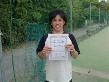 06/09(金) 男子シングルス オープン 優勝＜インスピリッツテニスクラブ＞