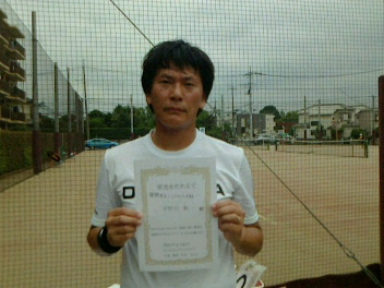 06/27(火) 男子シングルス 中級 優勝＜東大宮テニスクラブ＞