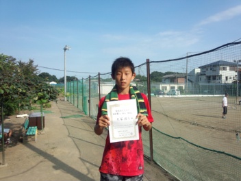 08/27(日) 男子シングルス 初級 優勝＜大熊テニスクラブ＞