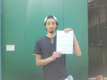 03/26(月) 男子シングルス オープン 優勝＜トマトインドアテニスクラブ＞
