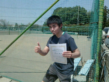 04/01(日) 男子シングルス 中級 優勝＜大熊テニスクラブ＞