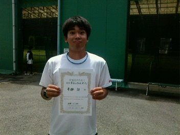 05/24(木) 男子シングルス オープン 優勝＜トマトインドアテニスクラブ＞