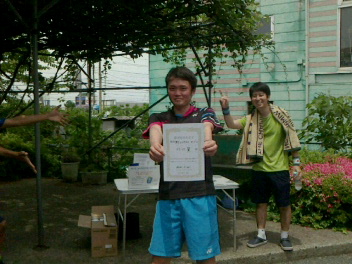 05/25(金) 男子シングルス オープン 優勝＜トマトインドアテニスクラブ＞