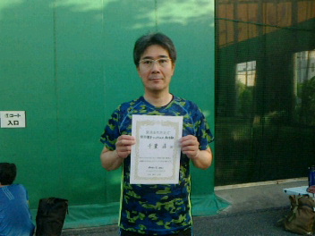05/25(金) 男子シングルス 初中級 優勝＜トマトインドアテニスクラブ＞