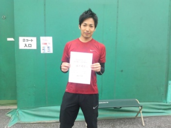 05/29(火) 男子シングルス オープン 優勝＜トマトインドアテニスクラブ＞