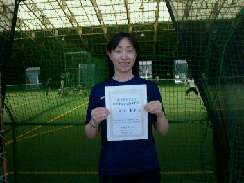 07/01(日) 女子シングルス オープン 優勝＜トマトインドアテニスクラブ＞