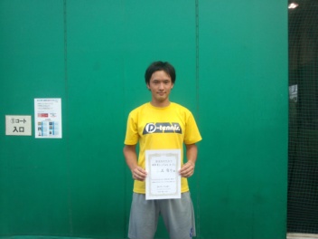 07/24(火) 男子シングルス オープン 優勝＜トマトインドアテニスクラブ＞