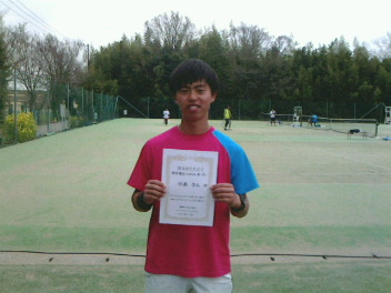 03/26(火) 男子シングルス オープン 優勝＜インスピリッツテニスクラブ＞