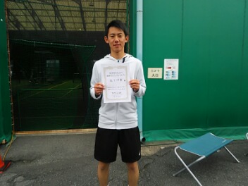 03/26(火) 男子シングルス オープン 優勝＜トマトインドアテニスクラブ＞