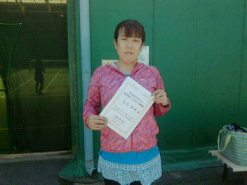04/28(日) 女子シングルス 初中級 優勝＜トマトインドアテニスクラブ＞