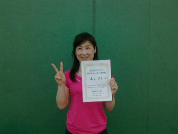 05/03(金) 女子シングルス 初中級 優勝＜トマトインドアテニスクラブ＞