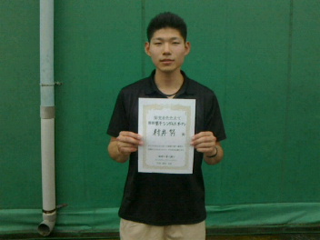05/29(水) 男子シングルス オープン 優勝＜トマトインドアテニスクラブ＞