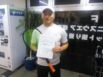 06/29(土) 男子シングルス 中上級 優勝＜トマトインドアテニスクラブ＞