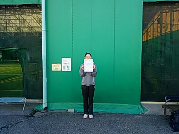 12/03(火) 女子シングルス 初級 優勝＜トマトインドアテニスクラブ＞