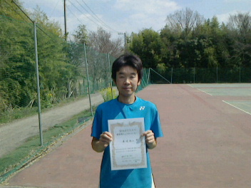03/23(月) 男子シングルス オープン 優勝＜インスピリッツテニスクラブ＞