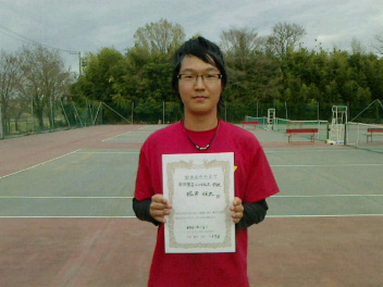 04/03(金) 男子シングルス 中級 優勝＜インスピリッツテニスクラブ＞